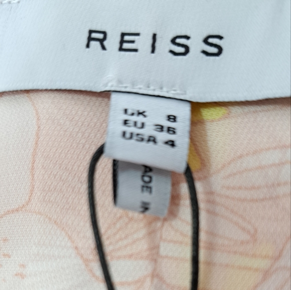 Reiss Carlotta Short Flutter Sleeve Dress in Blush Size US 4 - Picture 15 of 16